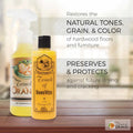 Touch Of Oranges wood cleaner spray bottle with beeswax wood preservative, restoring natural wood tones and protecting against drying and cracking