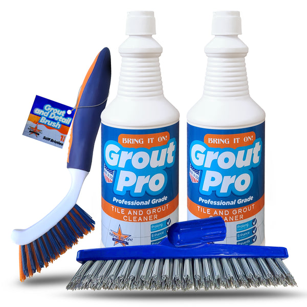 Bring It On Grout Cleaner with Grout Cleaning Brush – 32Fl Oz