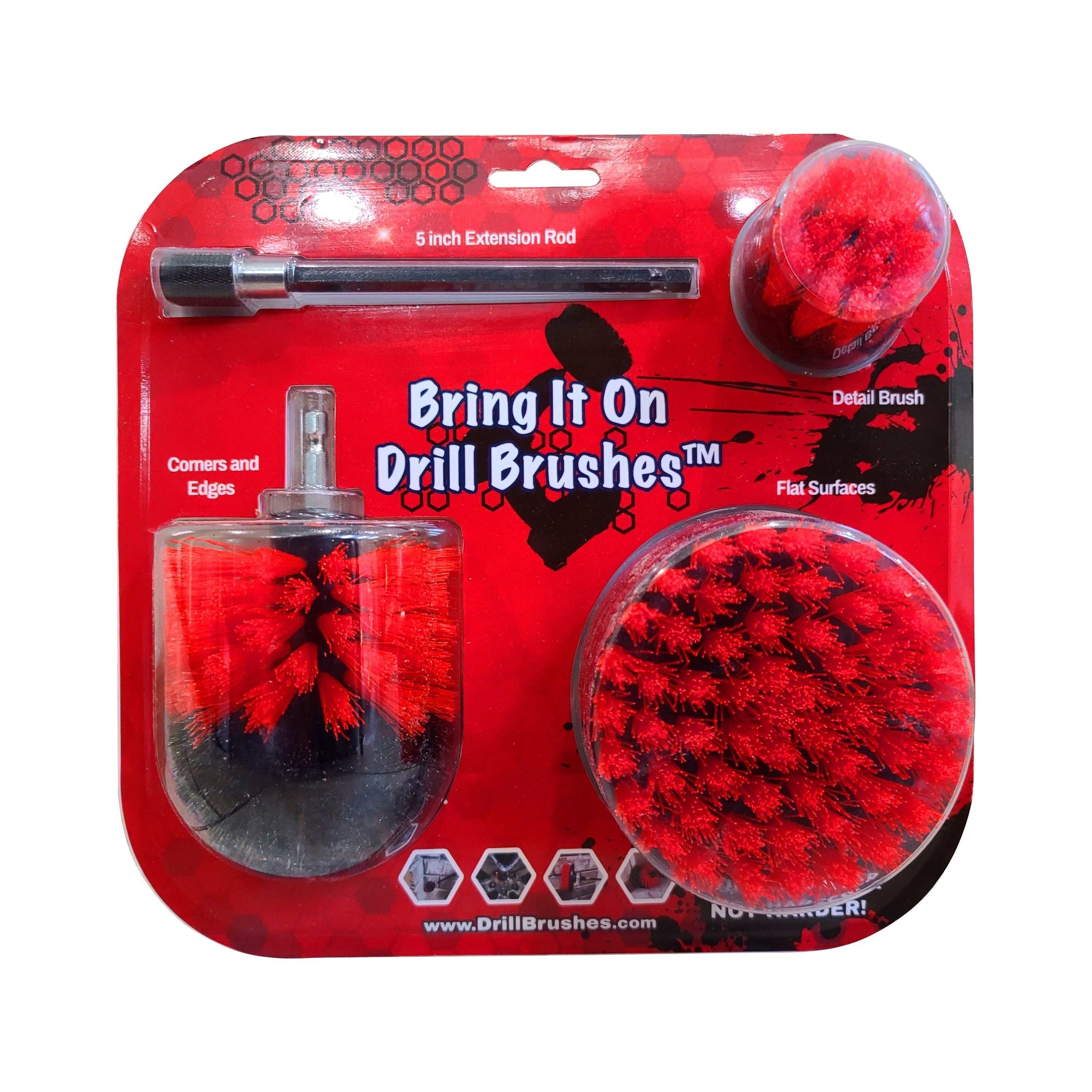 Drill Brush 3 Pack Medium Stiffness Brush Set Bring It On Cleaner